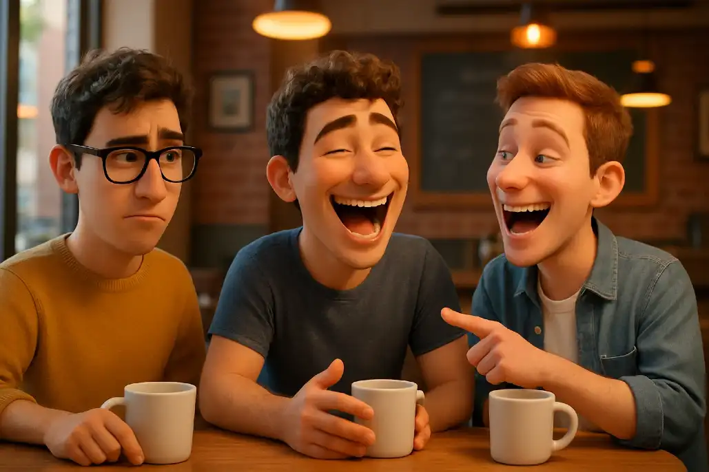 fine line between humor and insult — conceptual illustration for teasing and sensitive jokes