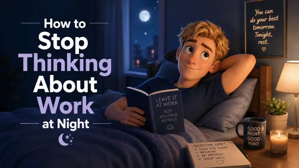 how to stop thinking about work at night