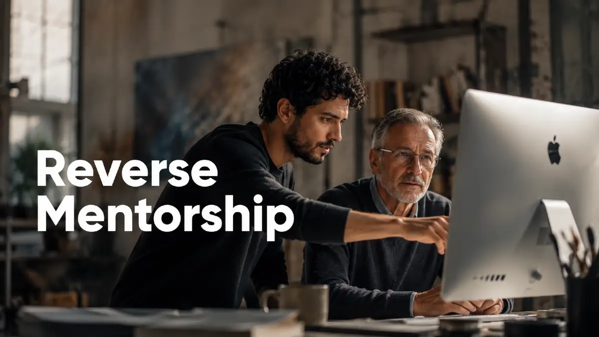 Reverse mentorship is when a younger person mentors an older person