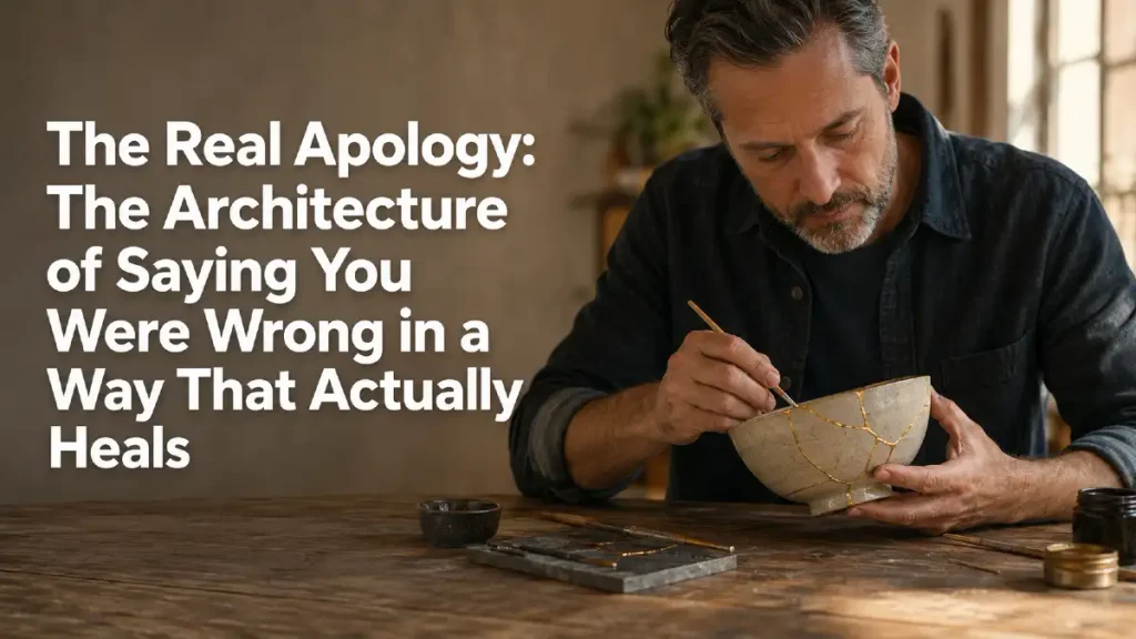 The Real Apology: The Architecture of Saying You Were Wrong in a Way That Actually Heals