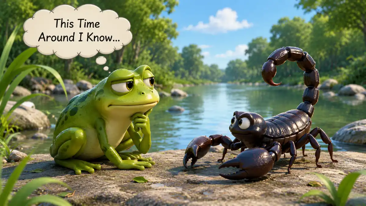 The fable of the frog and the scorpion