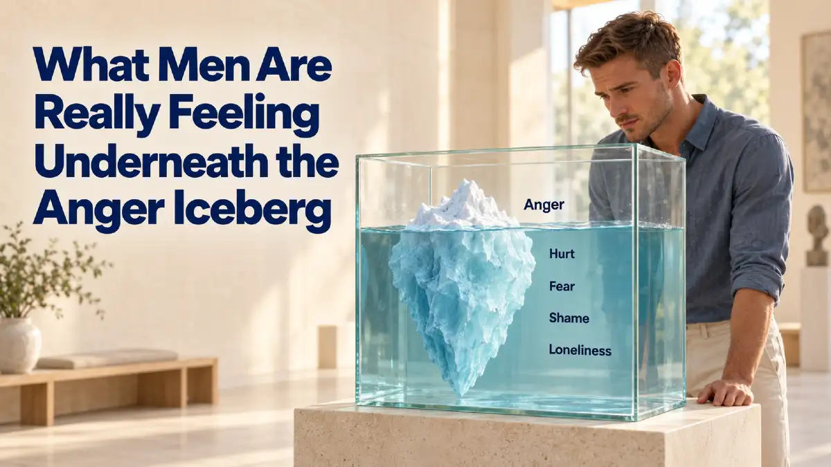 What Men Are Really Feeling Underneath the Anger Iceberg